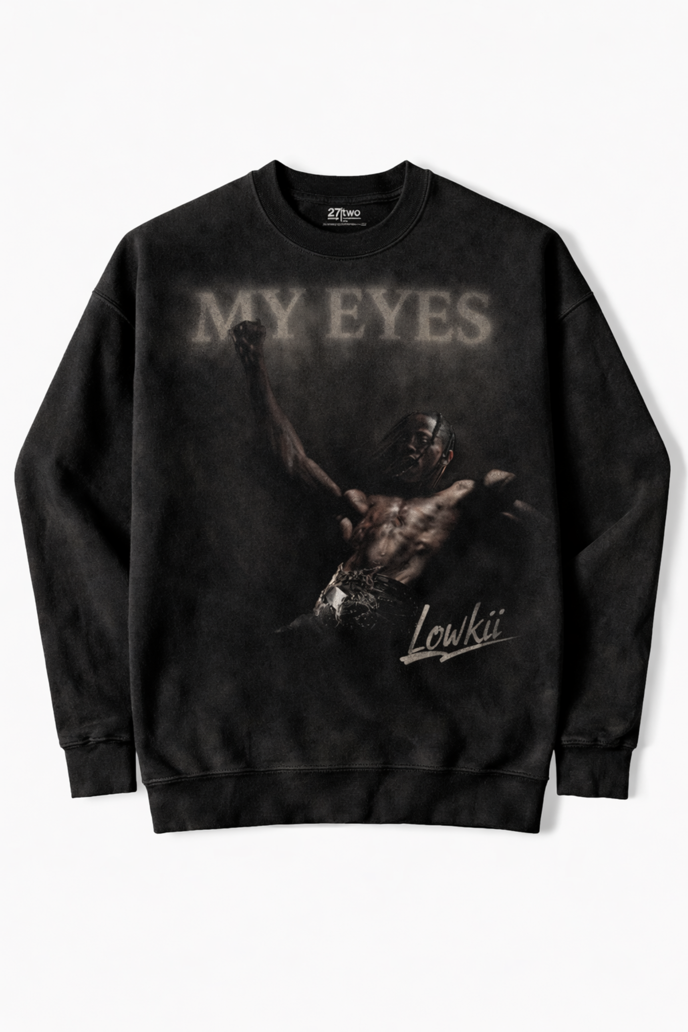 “MY EYES” Faded Crew