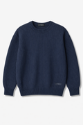 Ribbed Knit Crewneck – Navy
