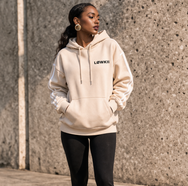 Striped Beige Hoodie